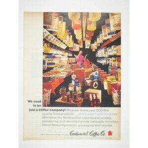 Continental Coffee Co Vintage 1960s Advertisement 200 Food Products MCM